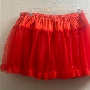 Vibrant Red Skater Skirt